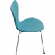 Sæt med 6 Arne Jacobsen Syver stole i blåt stof