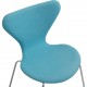 Sæt med 6 Arne Jacobsen Syver stole i blåt stof