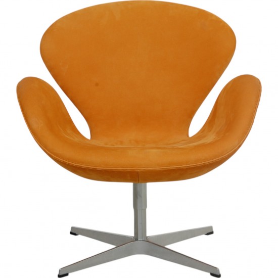 Arne Jacobsen Svane stol i gul alcantara