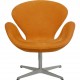 Arne Jacobsen Svane stol i gul alcantara