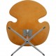 Arne Jacobsen Svane stol i gul alcantara