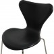 Sæt med 6 Arne Jacobsen Syver stole i sort Essential læder