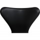 Sæt med 6 Arne Jacobsen Syver stole i sort Essential læder
