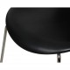 Sæt med 6 Arne Jacobsen Syver stole i sort Essential læder