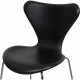 Sæt med 6 Arne Jacobsen Syver stole i sort Essential læder