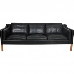 Børge Mogensen 2213 3-personers sofa i sort læder