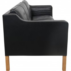 Børge Mogensen 2213 3-personers sofa i sort læder
