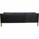 Børge Mogensen 2213 3-personers sofa i sort læder