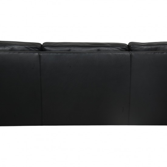 Børge Mogensen 2213 3-personers sofa i sort læder