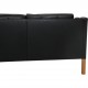 Børge Mogensen 2213 3-personers sofa i sort læder