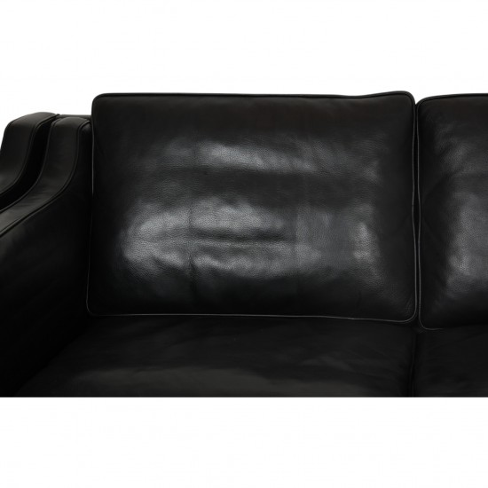 Børge Mogensen 2213 3-personers sofa i sort læder