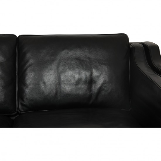 Børge Mogensen 2213 3-personers sofa i sort læder