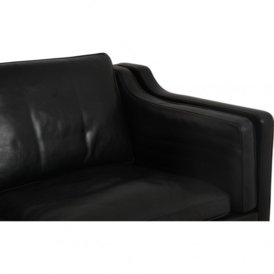 Børge Mogensen 2213 3-personers sofa i sort læder