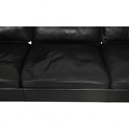 Børge Mogensen 2213 3-personers sofa i sort læder