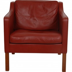 Børge Mogensen 2321 lænestol i rødt læder