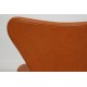 Arne Jacobsen Seven office chair model 3117 reupholstered in leather