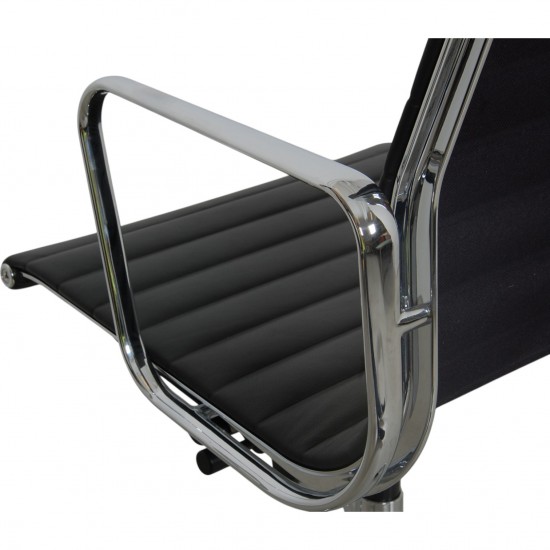 Charles Eames Ea-119 kontorstol i sort læder