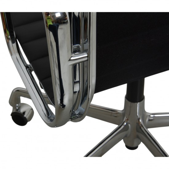 Charles Eames Ea-119 kontorstol i sort læder