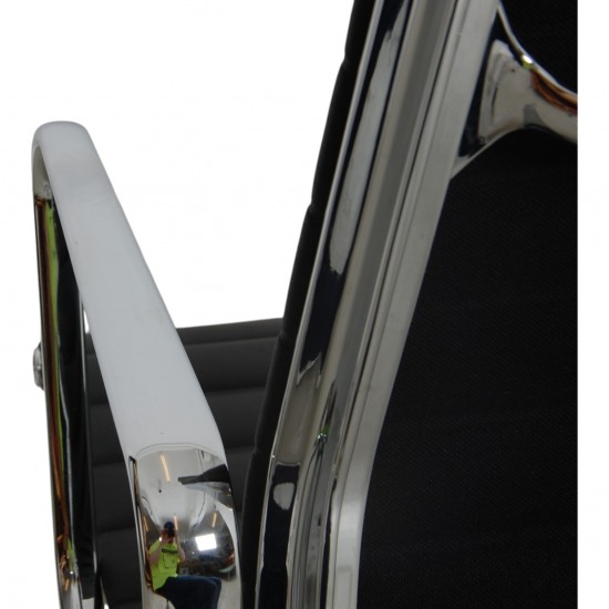 Charles Eames Ea-119 kontorstol i sort læder