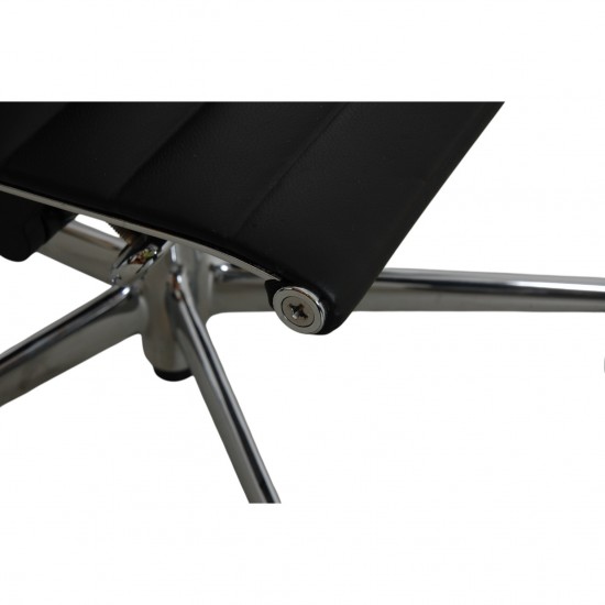 Charles Eames Ea-119 kontorstol i sort læder