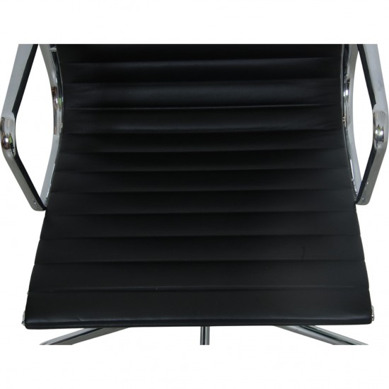 Charles Eames Ea-119 kontorstol i sort læder