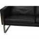 Hans Wegner CH-103 3.seater sofa in grey leather