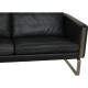 Hans Wegner CH-103 3.seater sofa in grey leather