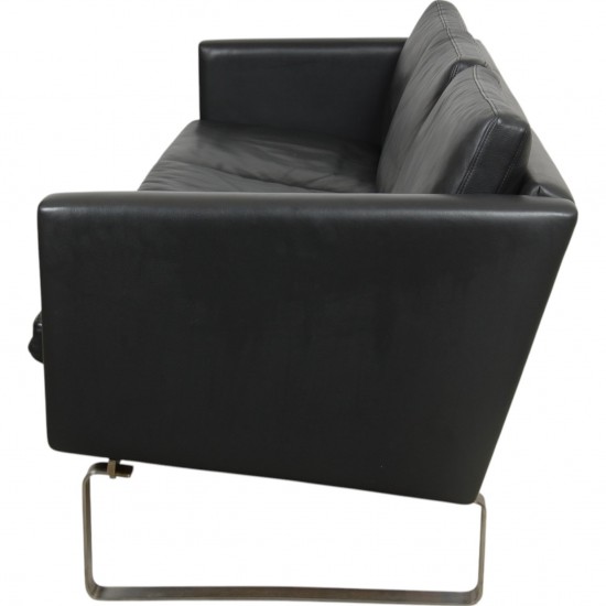 Hans Wegner CH-103 3.seater sofa in grey leather