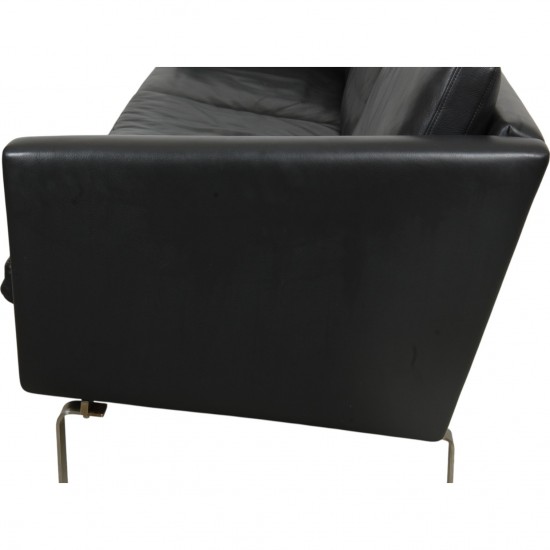 Hans Wegner CH-103 3.seater sofa in grey leather