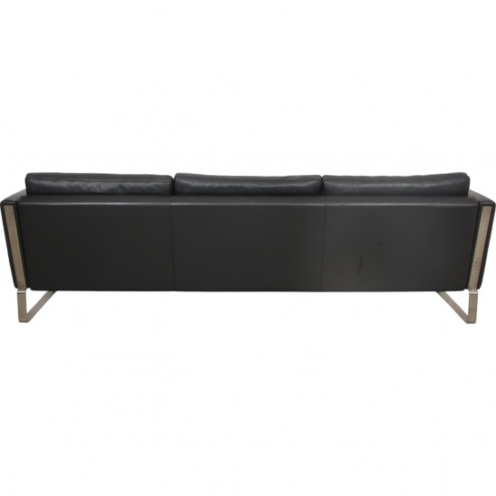 Hans Wegner CH-103 3.seater sofa in grey leather