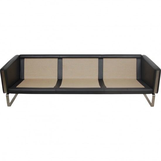 Hans Wegner CH-103 3.seater sofa in grey leather