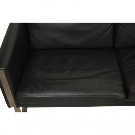 Hans Wegner CH-103 3.seater sofa in grey leather