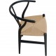 Sæt med 4 sorte Hans Wegner CH24 stole