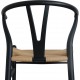 Sæt med 4 sorte Hans Wegner CH24 stole