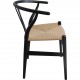 Sæt med 4 sorte Hans Wegner CH24 stole