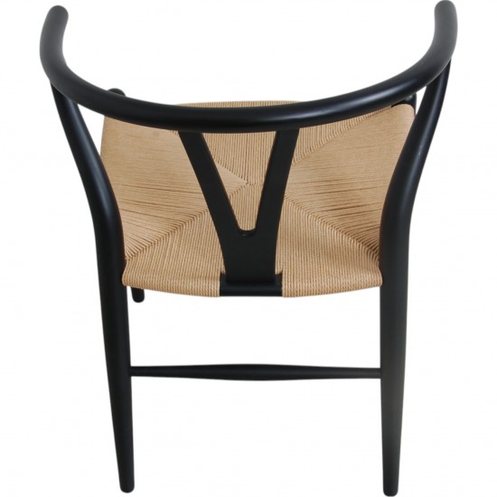 Sæt med 4 sorte Hans Wegner CH24 stole