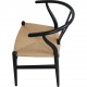 Sæt med 4 sorte Hans Wegner CH24 stole