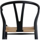 Sæt med 4 sorte Hans Wegner CH24 stole