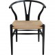 Sæt med 4 sorte Hans Wegner CH24 stole