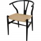 Sæt med 4 sorte Hans Wegner CH24 stole