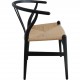 Sæt med 4 sorte Hans Wegner CH24 stole