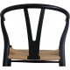 Sæt med 4 sorte Hans Wegner CH24 stole