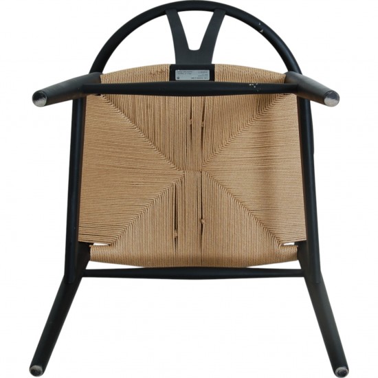 Sæt med 4 sorte Hans Wegner CH24 stole