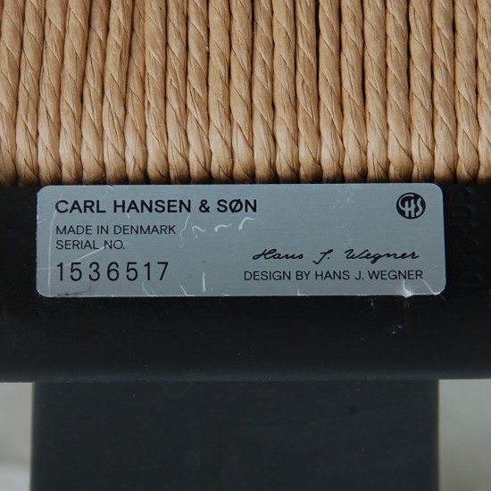 Sæt med 4 sorte Hans Wegner CH24 stole