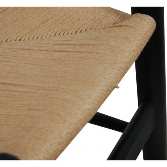 Sæt med 4 sorte Hans Wegner CH24 stole
