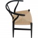 Sæt med 4 sorte Hans Wegner CH24 stole