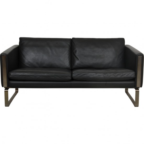 Hans Wegner CH-103 2-personers sofa i gråt læder