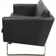 Hans Wegner CH-103 2-personers sofa i gråt læder