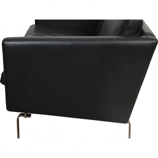 Hans Wegner CH-103 2-personers sofa i gråt læder