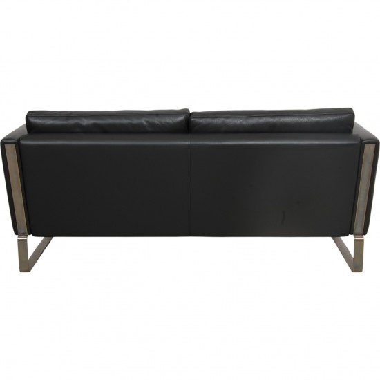 Hans Wegner CH-103 2-personers sofa i gråt læder